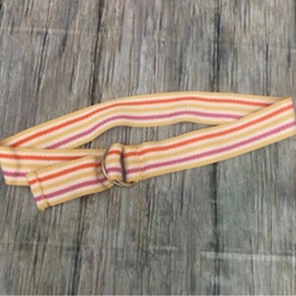 💞 Baby & Toddler Girls One Size Multicolored Striped Belt - Picture 1 of 3